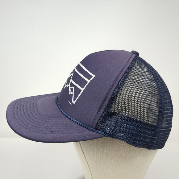 Mtn High Industries Snapback Rope Trucker Hat Blue One Size Mesh Back - Picture 3 of 9
